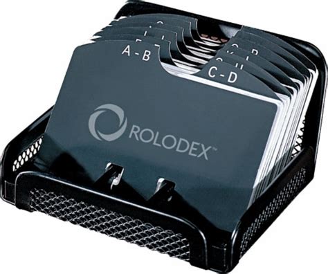 rolodex for business card storage.